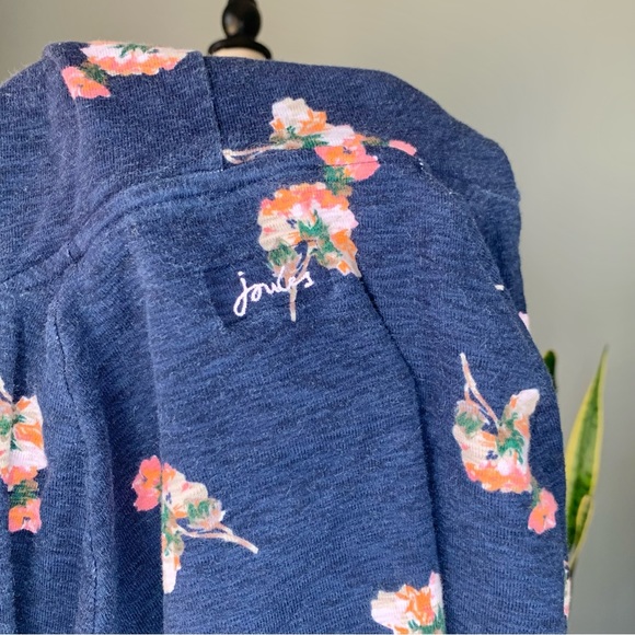 Joules • Navy Posy Floral Print Marlston Hooded Sweatshirt Top • Size 8 - Picture 10 of 11